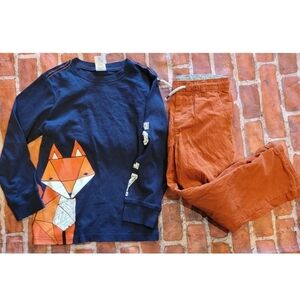 Gymboree  /outlet Boys Sly Fox Shirt Sz 4t & Orange Cords Fall Set Outfit